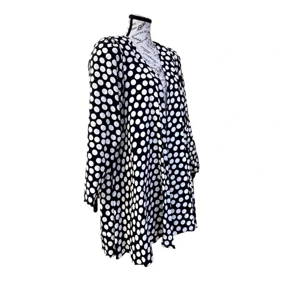 Lillie Rubin Vintage Polka Dot Jacket. Black, White. Size 4 - Picture 4 of 12